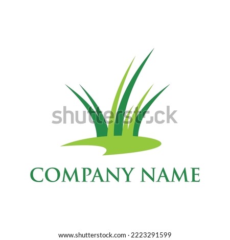 grass green logo icon template 1