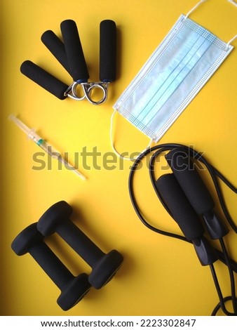 Sports equipment, exercise for health, background image