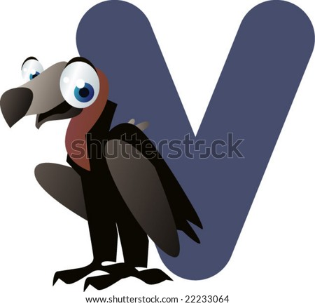 vector alphabet: V is for vulture
