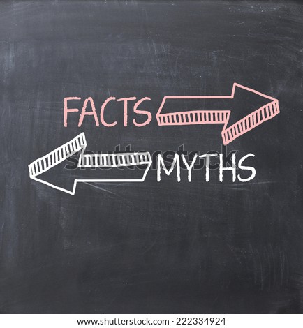 Separate myths versus facts Royalty-Free Stock Photo #222334924