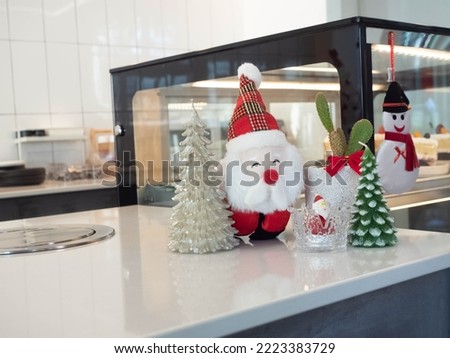 Santa claus tree pine red color symbol decoration ornament merry christmas happy new year hny 2023 december time calendar winter season celebration greeting character enjoy xmas copy space 