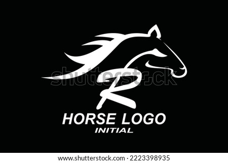 R Horse Letter logo template for your branding.