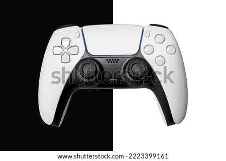 Game controller with Black and white background Royalty-Free Stock Photo #2223399161