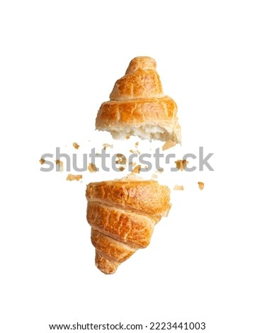 Appetizing croissant isolated on white background Royalty-Free Stock Photo #2223441003