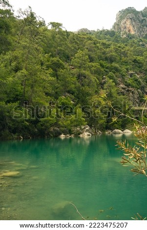 Mountain lake in a forest. Turkey, Goynuk Canyon Park