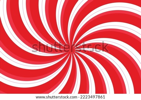 Flat Candy Cane Swirl Background