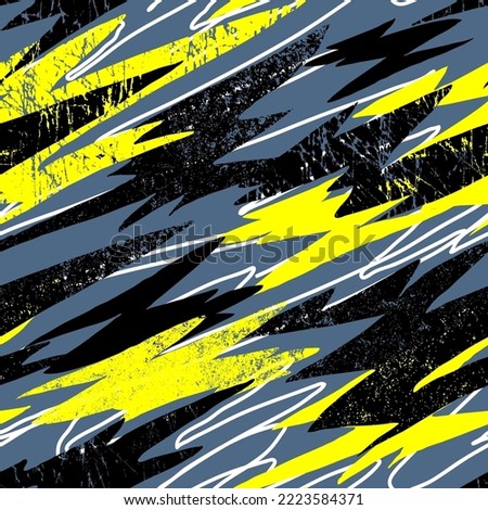 Vector lightning bolts signs Seamless Pattern. Repeating Background. Urban style modern  wallpaper  for boys Royalty-Free Stock Photo #2223584371