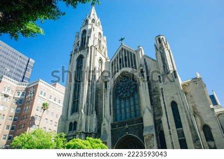 Los Angeles, California, USA. Sep 2021. The center of the Koreatown. View of Immanuel Presbyterian Church. Royalty-Free Stock Photo #2223593043