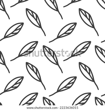 Hand drawn floral vector seamless pattern. Black abstract texture background. Freehand drawing of sketchy lines vector. Wallpaper, paper, fabric, textile design.