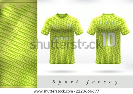 Green yellow color football jersey uniform template design
