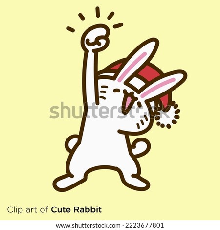 Rabbit character illustration series "Motivated rabbit Santa Claus"