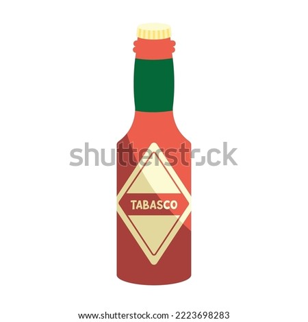 tabasco sauce bottle mexican icon Royalty-Free Stock Photo #2223698283