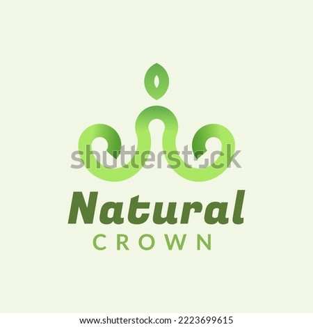 Natural Crown Logo Design Concept