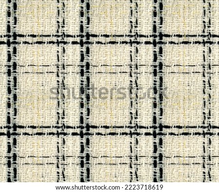 beige tweed real fabric texture seamless pattern                   Royalty-Free Stock Photo #2223718619
