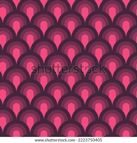 Pink Fish Scales Seamless Pattern Vector Illustration in Vector Format