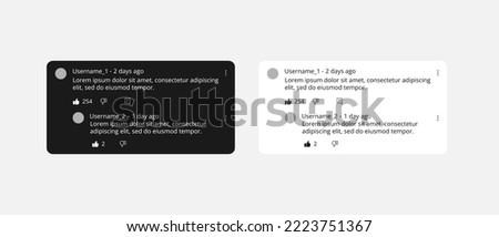 Comment box layout for mobile app. Royalty-Free Stock Photo #2223751367