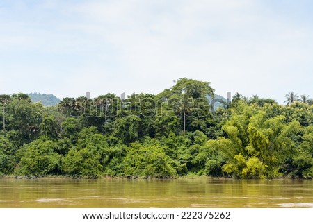 Beautiful landscape of the Mekong river in Asia