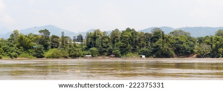 Beautiful landscape of the Mekong river in Asia