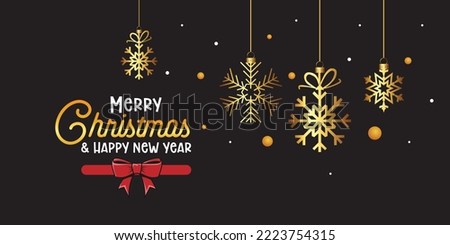Beautiful Merry Christmas background with Christmas element. New Year Typographical Vector Banner illustration.