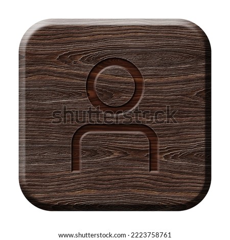 icons with brown wood texture