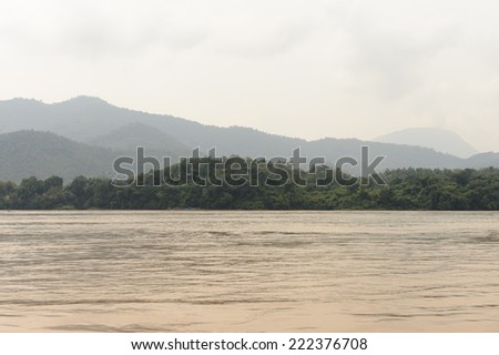 Landscape of the Mekong river coast in Asia