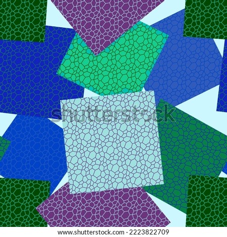 Abstract sewing patch seamless  pattern for wrapping paper and fabrics and linens and packaging and kids clothes print 