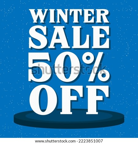 winter sale 50 Percent Off Discount Banner