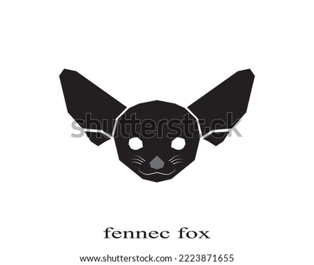 Fennec fox silhouette logo design suitable for your business.