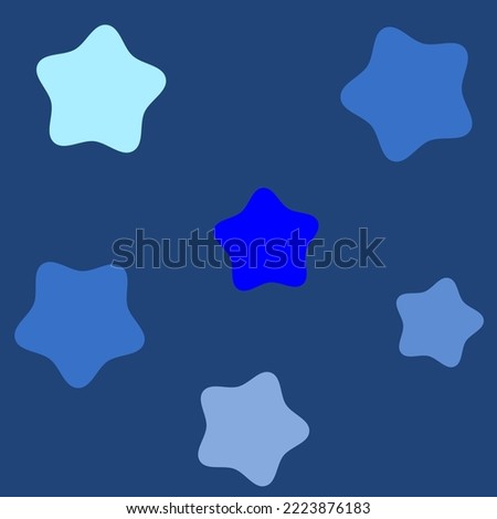 blue star, multicolored, on a blue background, sailor color