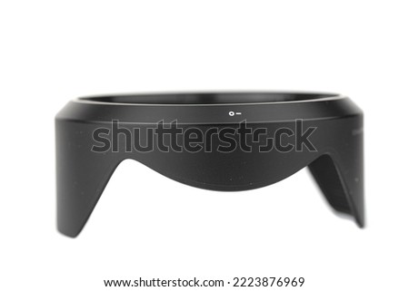 the lens hood isolated on the white background