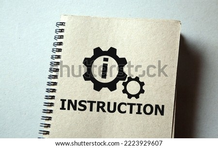 Instruction manual book or user manual guidebook. Royalty-Free Stock Photo #2223929607