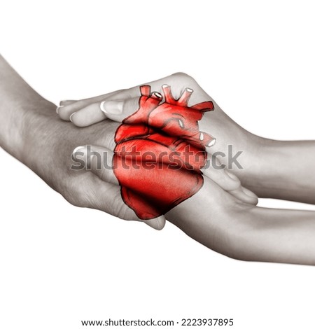 World Organ Donation Day concept with a heart for transplant, saving life, and help Royalty-Free Stock Photo #2223937895
