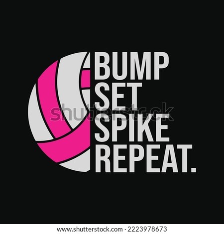 Bump Set Spike Repeat gift volleyball player coach svg png cricut cut files
