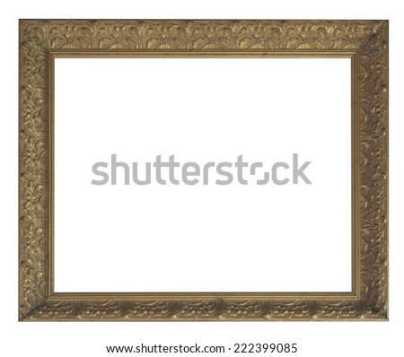 Frame the old gold on a white background.