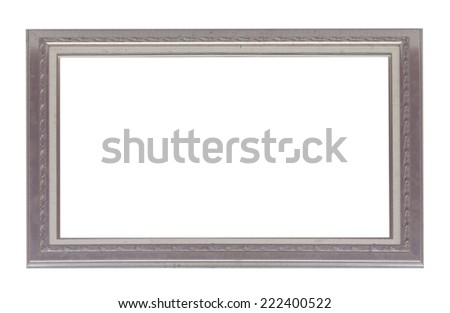 The old frame on a white background.
