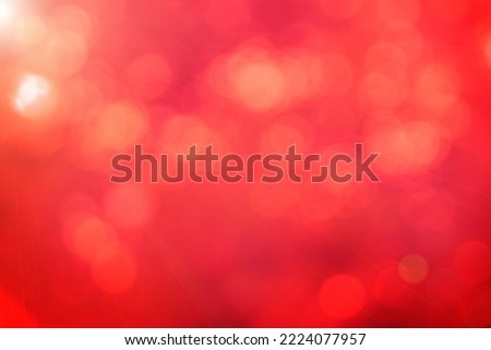 Abstract blurred red color for background, Blur festival lights outdoor and pink bubble focus texture decoration for celebration xmas, valentine's day and glitter luxury backdrop.