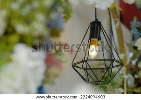 A landscape photography of a decorative lights at weddings.