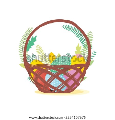 Easter eggs for Easter holidays design. Happy Easter day vector clip art for your design project. Vector icons flat style.
