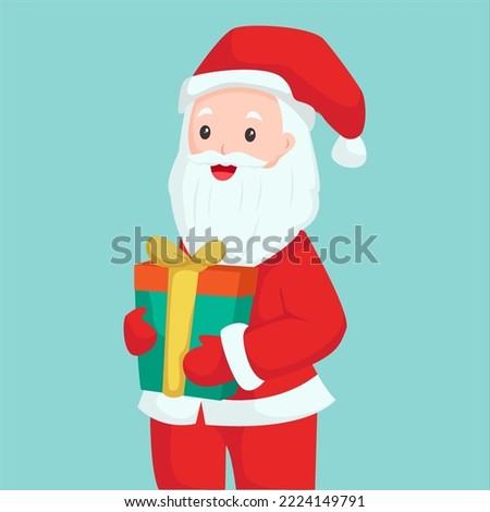 Christmas Day Santa Claus Character Design Illustration