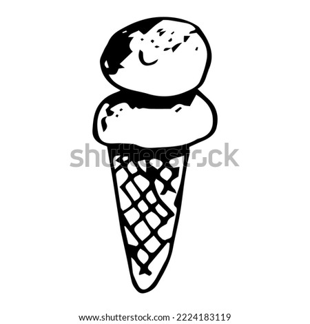 single vector element is an ice cream cone