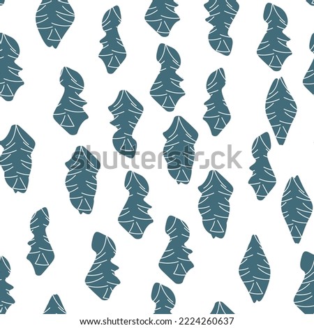 Doodle pattern. Christmas trees. background and texture in vector