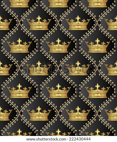 background with crowns or pattern seamless