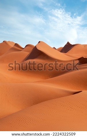 A desert and dune landscape in Oman
