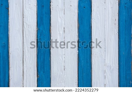 Blue and white wooden plank background.