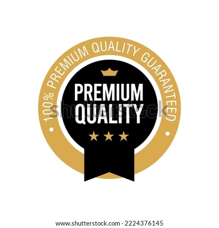 Premium Quality Crown and 3 stars badge Flat gold and black logo