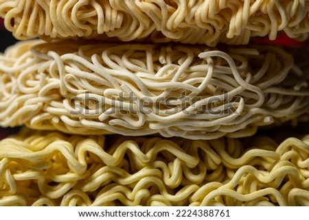 instant noodles background for making various content There is space for text.