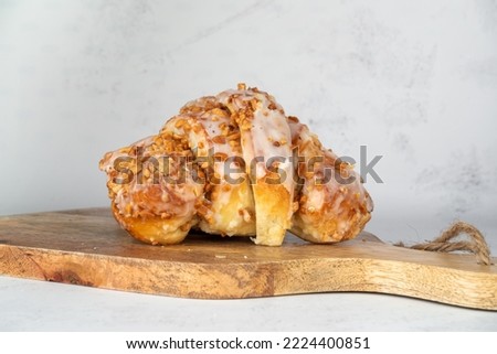 Fresh traditional polish pastry with poppy-seed filling and nuts. St. Martin's croissant, Rogal marciński or świętomarciński.
