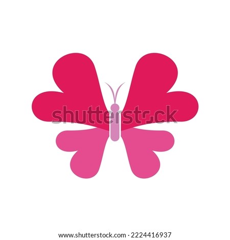 butterfly love logo icon template