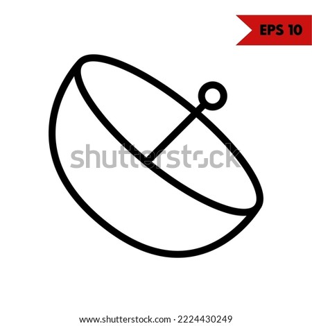 Illustration of satelite line icon
