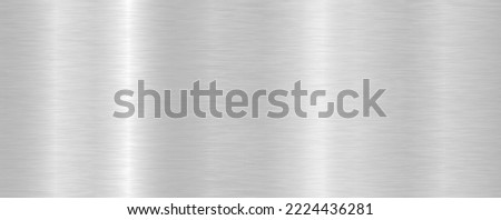 Seamless brushed metal texture. Vector steel background with scratches. Royalty-Free Stock Photo #2224436281